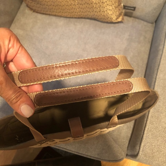 Longaberger Napa Stripe Leather Trim Purse - Picture 5 of 6